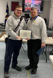 Firefighter Fletcher Buddy Moore and Chief Nicholas Nanna